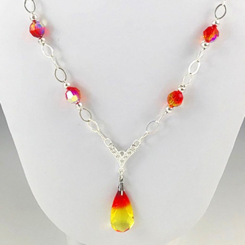Crystal and Sterling Silver Necklace